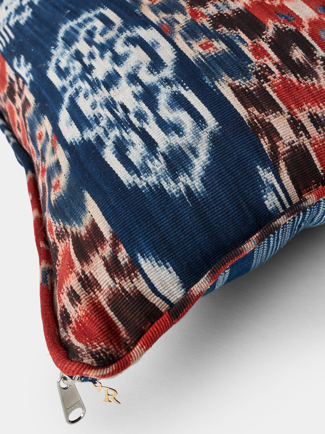 R Collective - Handwoven Ikat Cotton Cushion (35.5in/90cm) - Multiple - ABASK