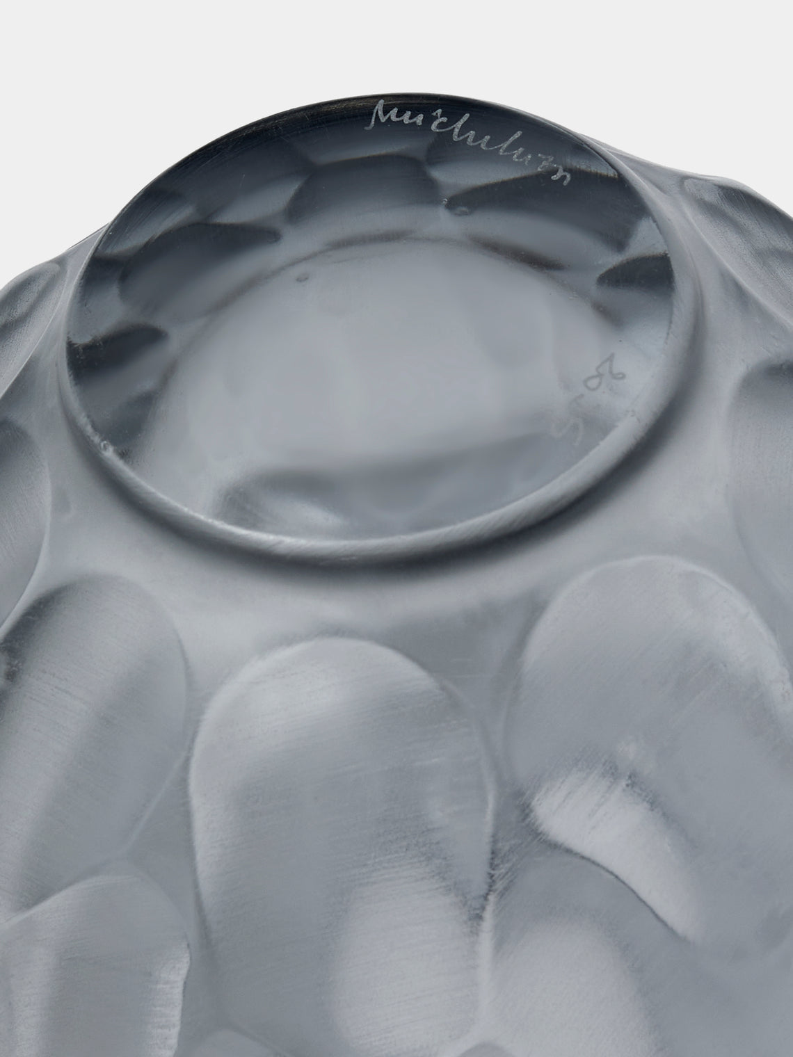 Micheluzzi Glass - Goccia Acciaio Bamboo Hand-Blown Murano Glass Vase (6.5in/17cm) - Gray - ABASK