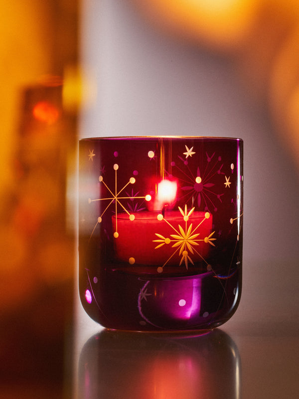 Artel - Fireworks Hand-Engraved Crystal Votive Candle Holders (Set of 2) -  - ABASK