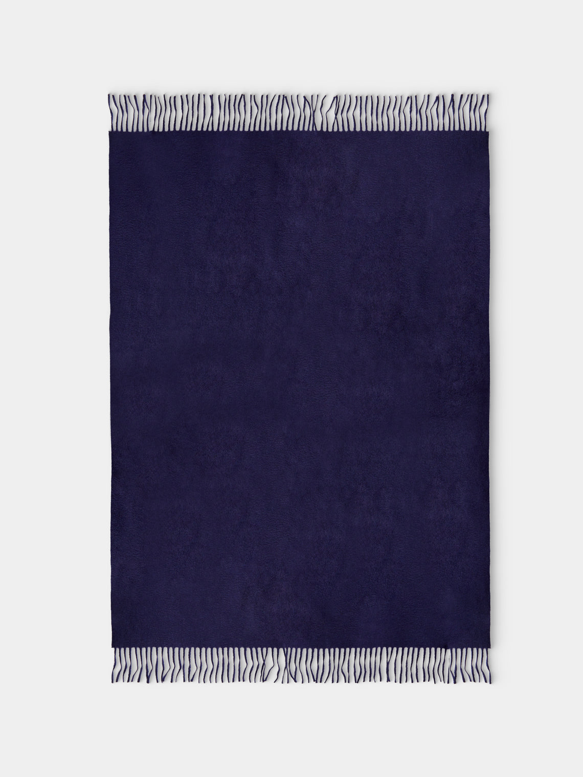 Begg x Co - Arran Cashmere Throw (72in/1.8m) - Navy - ABASK - 