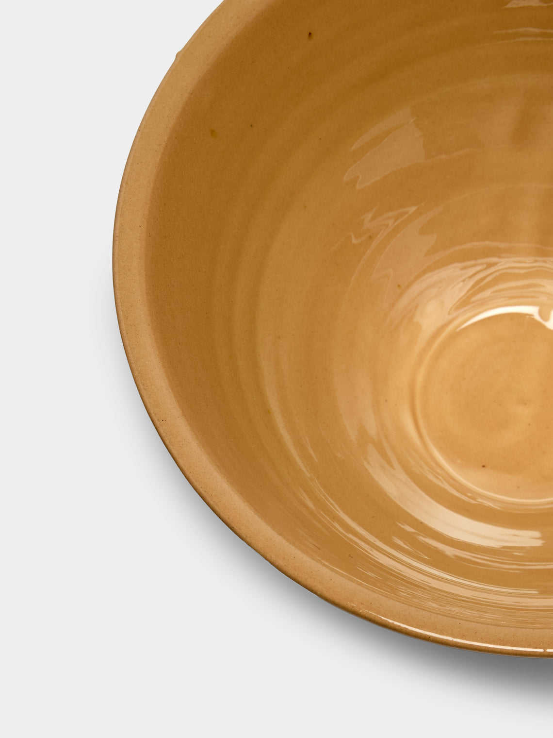 Poterie d’Évires - Flowers Hand-Painted Ceramic Petite Salad Bowl - Dark brown - ABASK