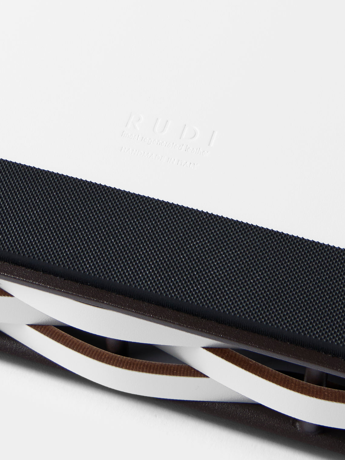 Rudi - Nassa Leather Tray (24in/60.5cm) - White - ABASK