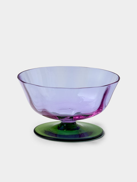 NasonMoretti - | Set of 2 | 1982 Archive Revival Hand-Blown Murano Glass Dessert Coupes - Purple - ABASK