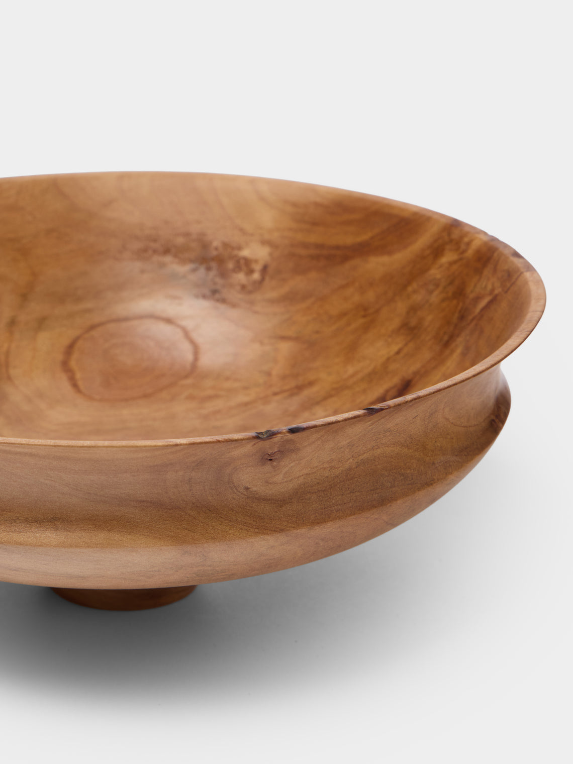 Thursday Furniture - Hand-Turned Trident Maple Footed Bowl - Brown - ABASK