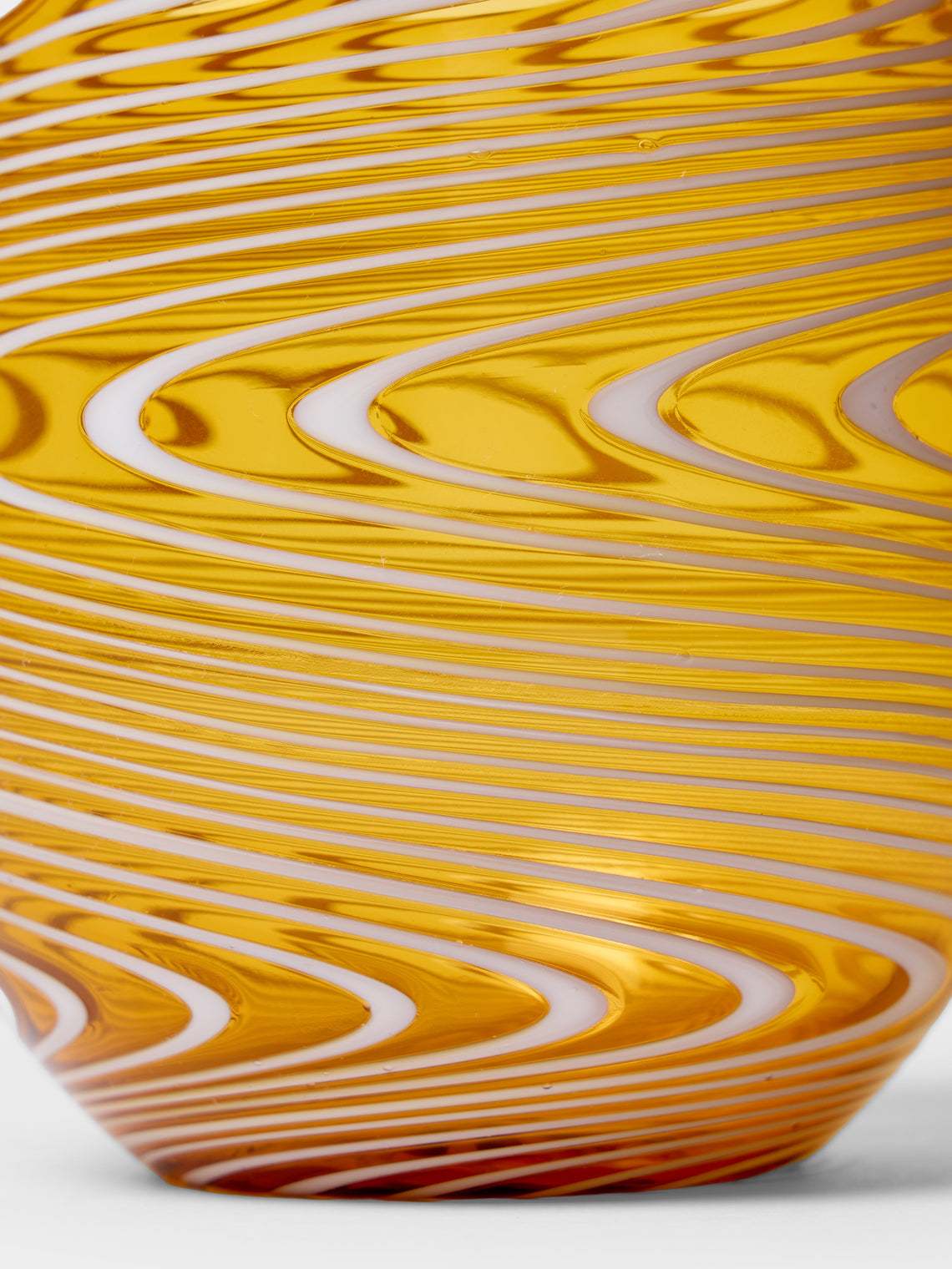 Cosima Swayze - Wave Hand-Blown Murano Glass Tumbler - Orange - ABASK