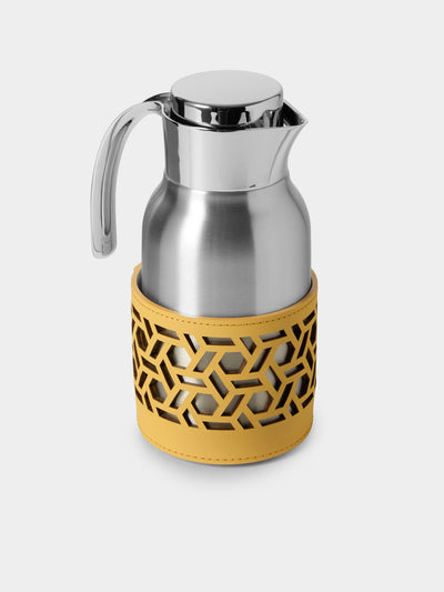 RUDI - Gemma Glass and Leather Carafe (20oz/0.6L) - Yellow - ABASK - 
