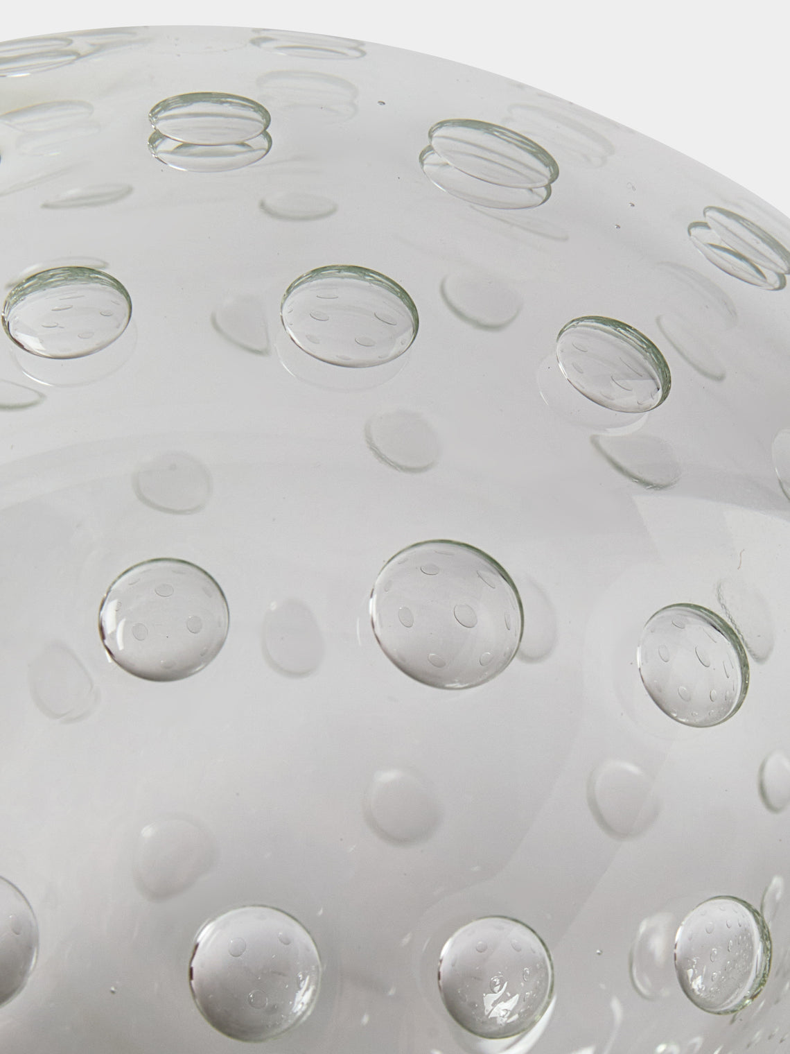 Yali Glass - Raindrop Hand-Blown Murano Glass Vase (4.5in/12cm) - Clear - ABASK