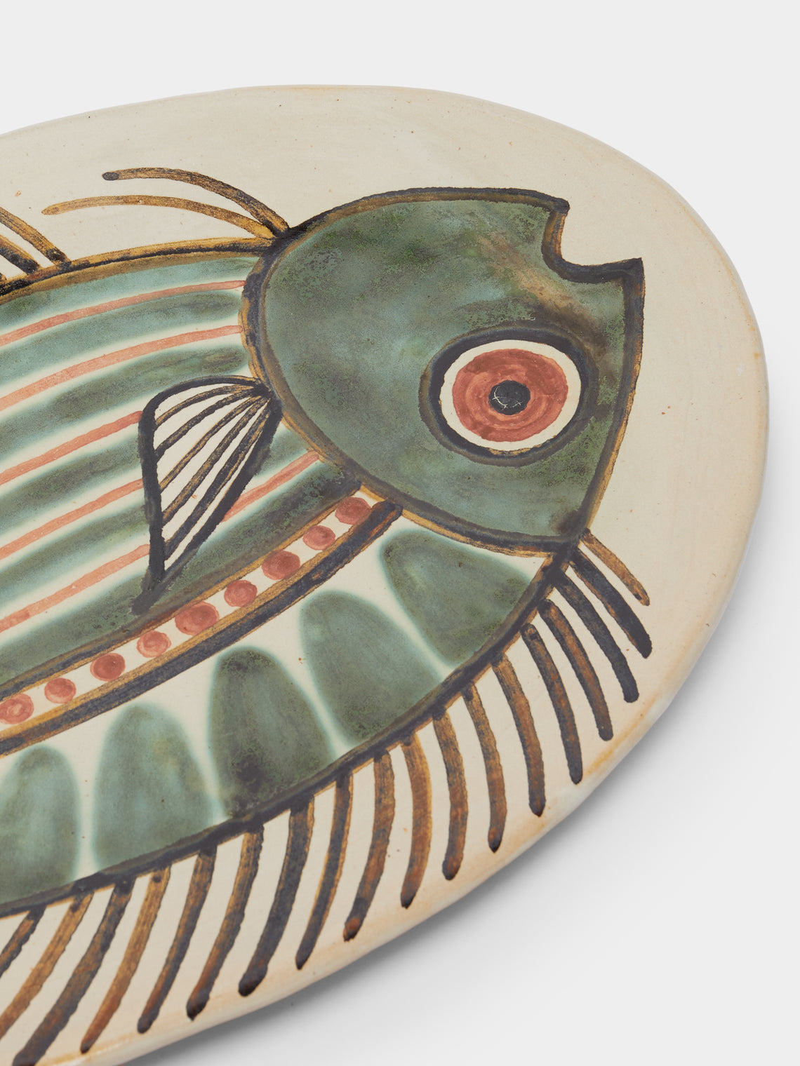 Antique and Vintage - 1970s Yvonne Tison Fish Ceramic Platter -  - ABASK