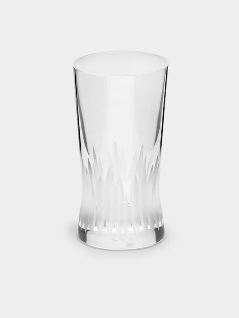 J. Hill's Standard - Martino Gamper Furrow Cut Crystal Tumbler (Set of 2) - Clear - ABASK- 