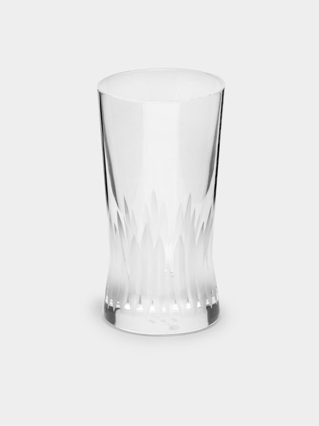 J. Hill's Standard - Martino Gamper Furrow Cut Crystal Tumbler (Set of 2) - Clear - ABASK- 