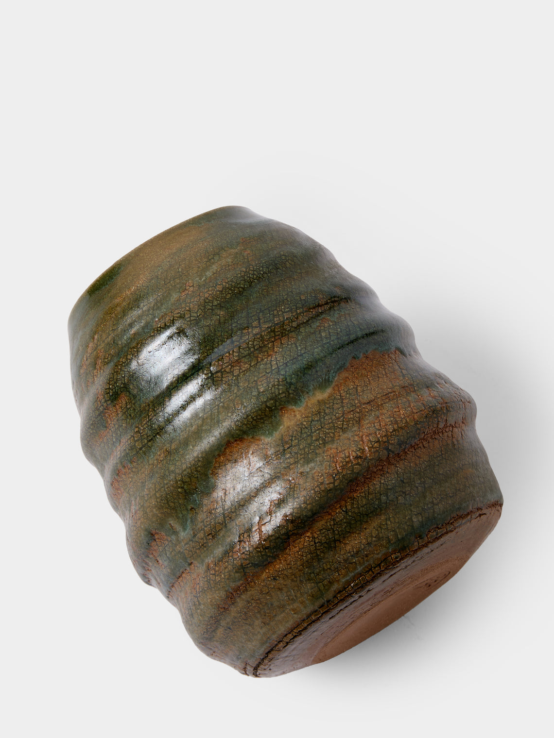 Peter Speliopoulos Projects - Hand-Thrown Stoneware Vase (8in/20.5cm) - Brown - ABASK