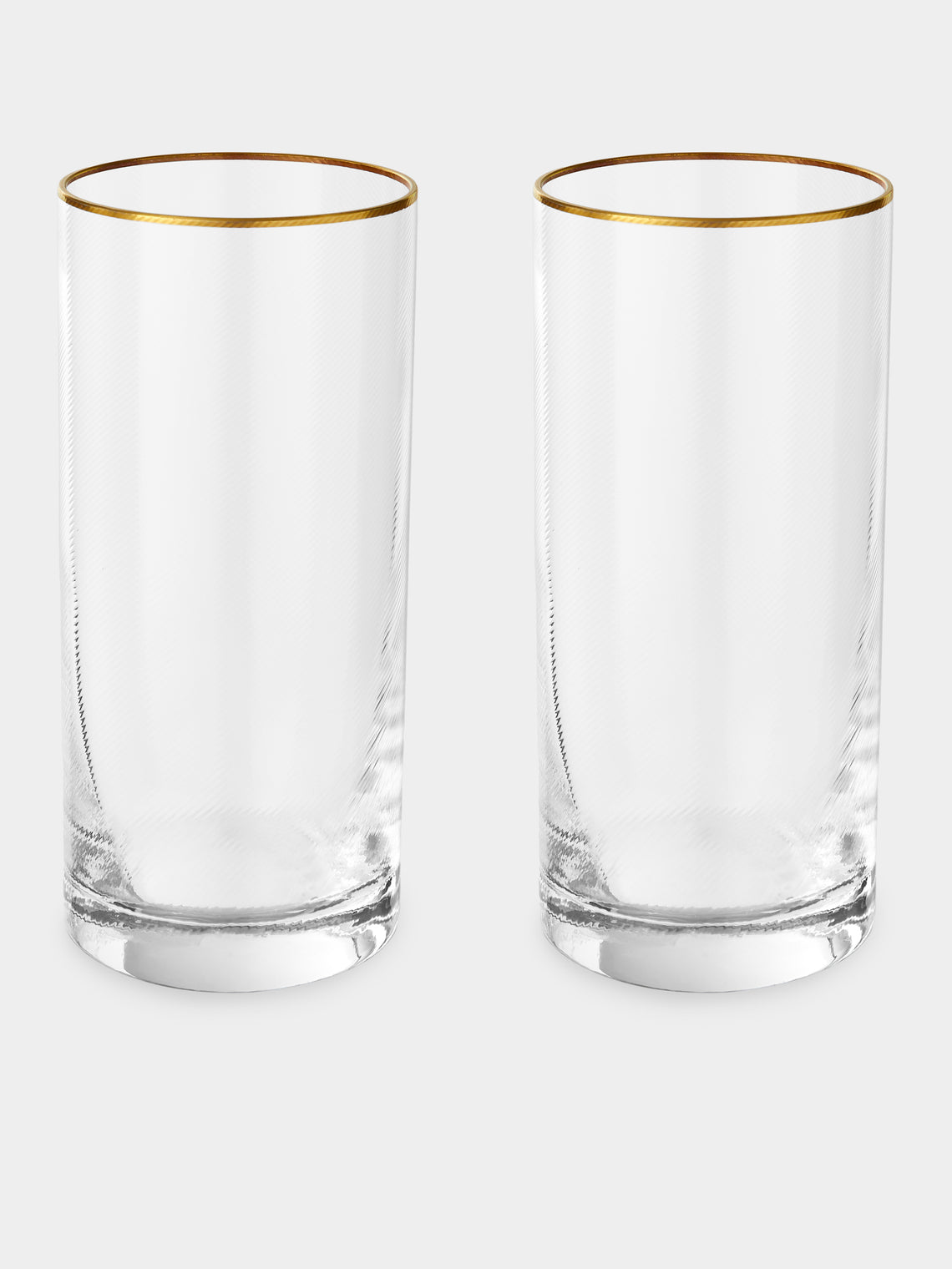 NasonMoretti - Hand-Blown Murano Glass Champagne Flutes (Set of 2) - Gold - ABASK