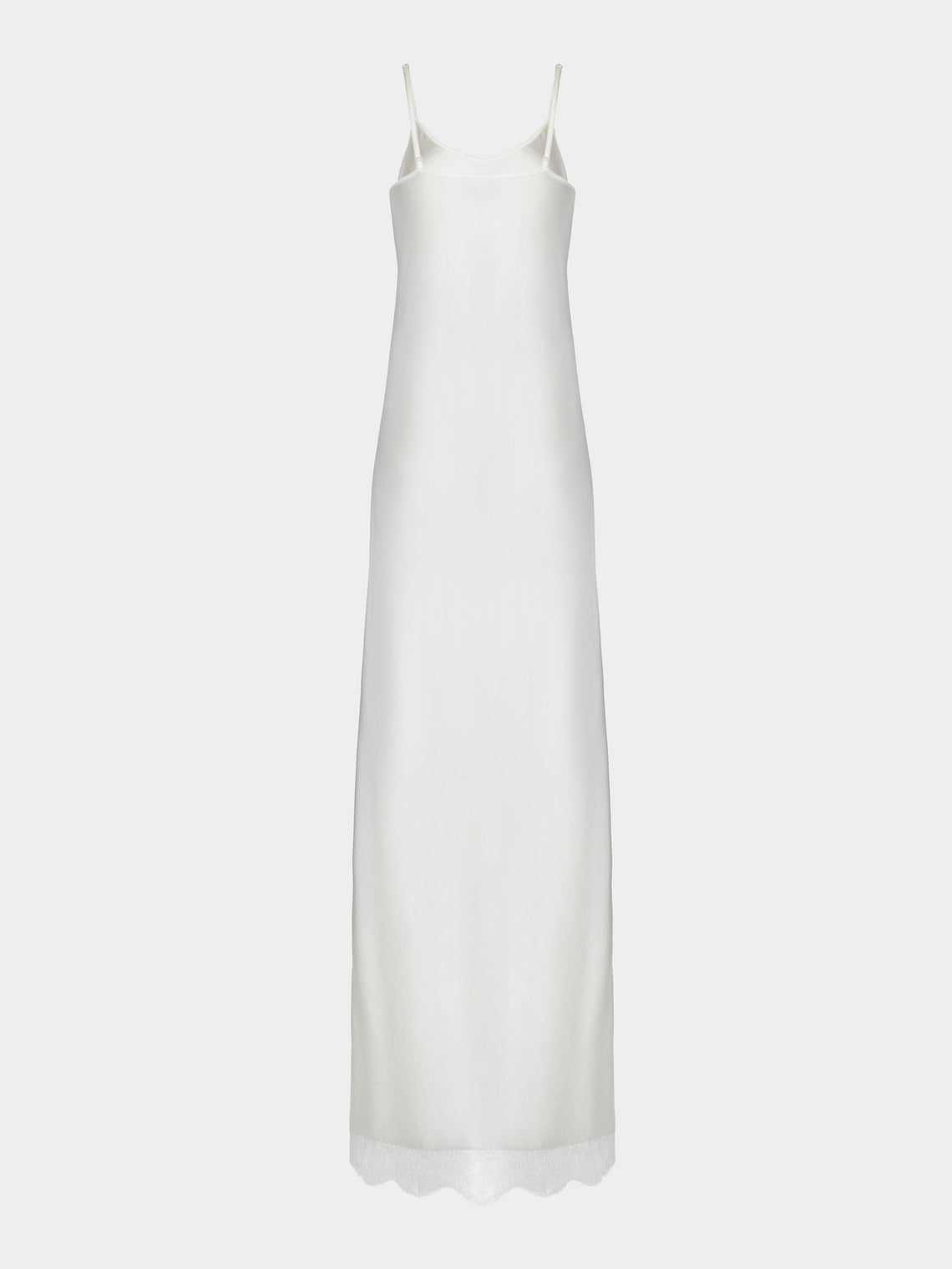 Ryan Roche - Silk and Lace Long Slip Dress - Ivory - ABASK
