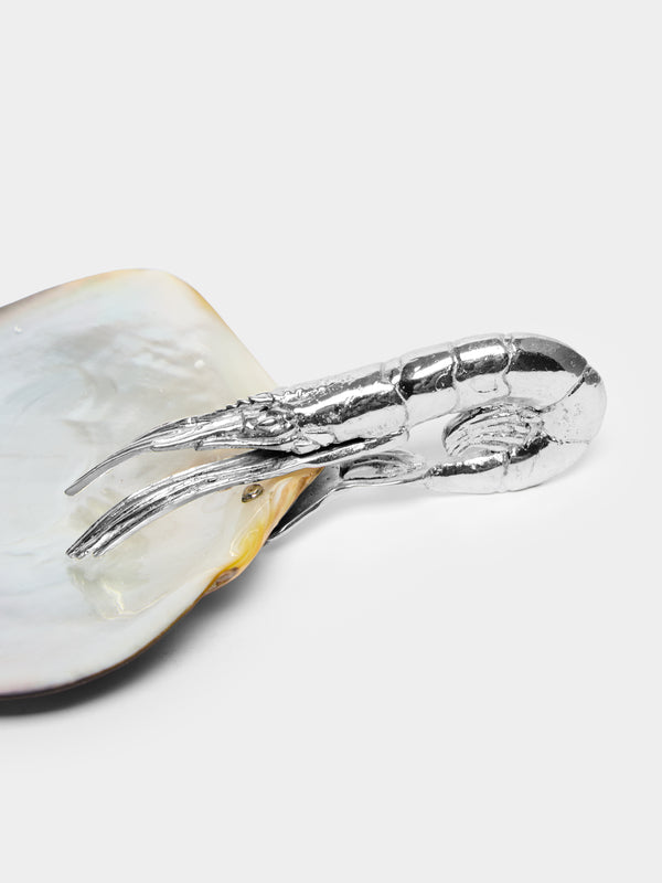 Objet Luxe - Silver-Plated and Black Mother-of-Pearl Plate -  - ABASK