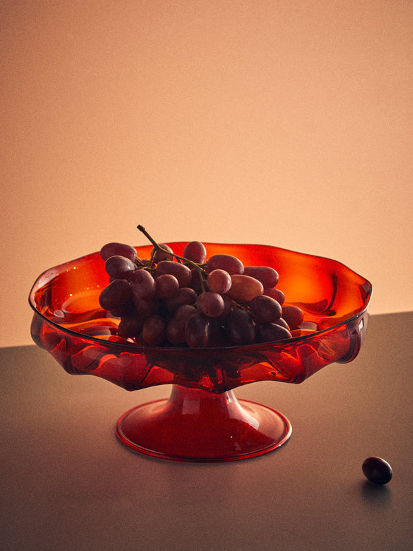 Antique and Vintage - 1920s Vittorio Zecchin Murano Glass Serving Bowl - Red - ABASK