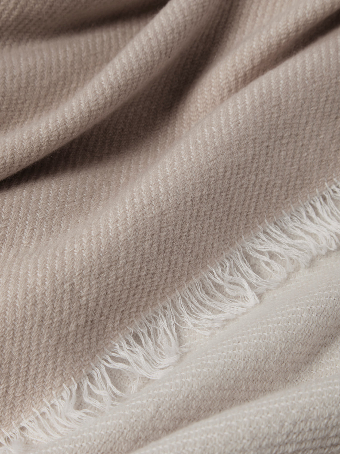 Denis Colomb - Cashmere Reversible Bed Blanket (110in/2.8m) - White - ABASK