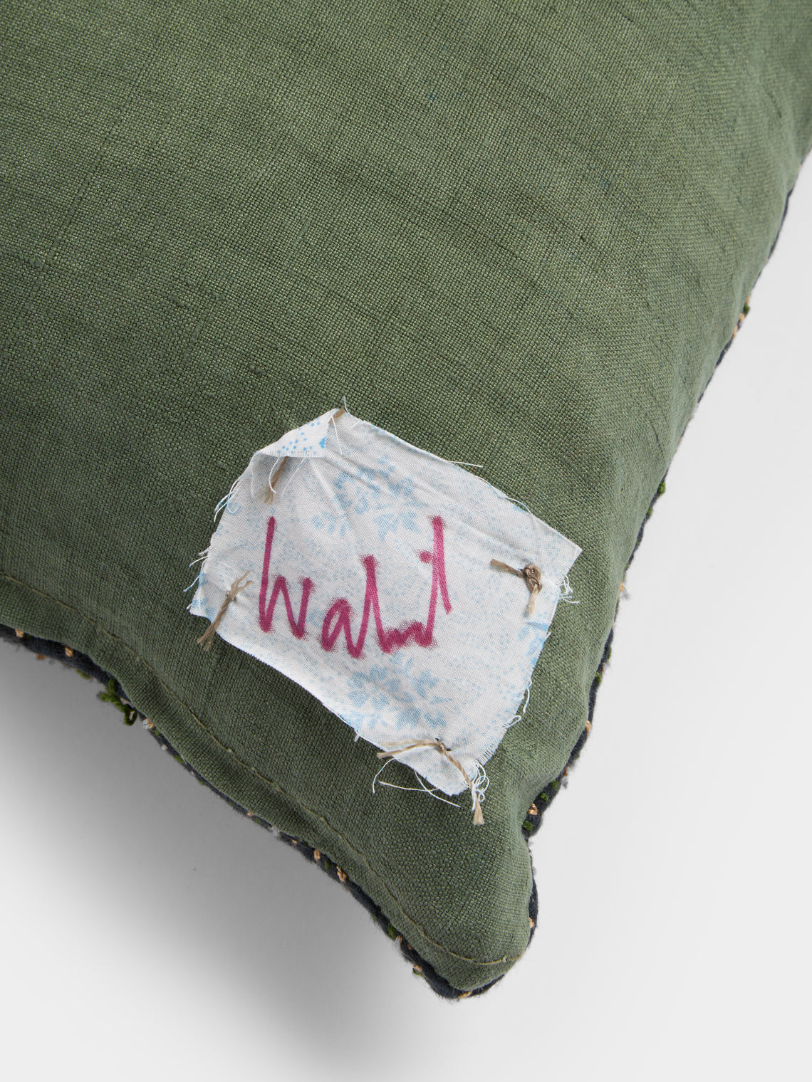 By Walid - 1910 Needlepoint Wool and Linen Cushion (19.5in/50cm) - Multiple - ABASK