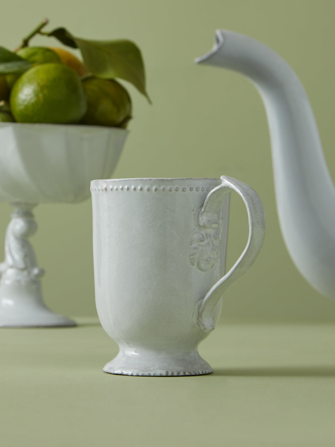 Astier de Villatte - Alexandre Hand-Glazed Ceramic Mug (Set of 2) - White - ABASK