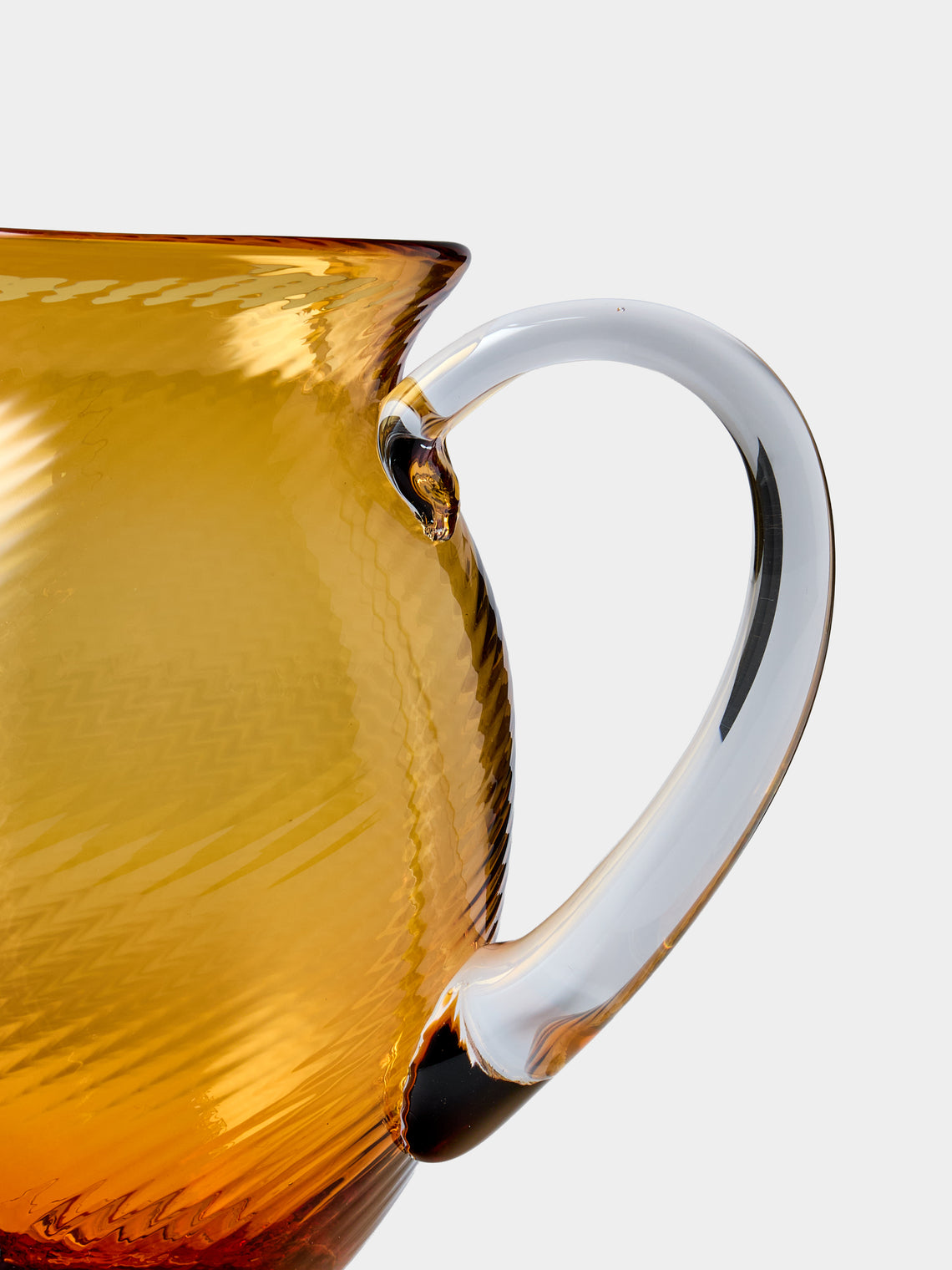NasonMoretti - Twisted Soraya Hand-Blown Murano Glass Pitcher - Yellow - ABASK