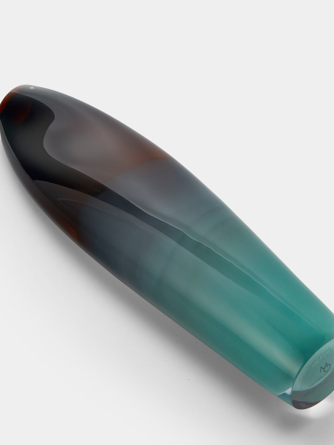 Michele Oberdieck - Sierra Reflections Hand-Blown Glass Vase (23in/58cm) - Green - ABASK