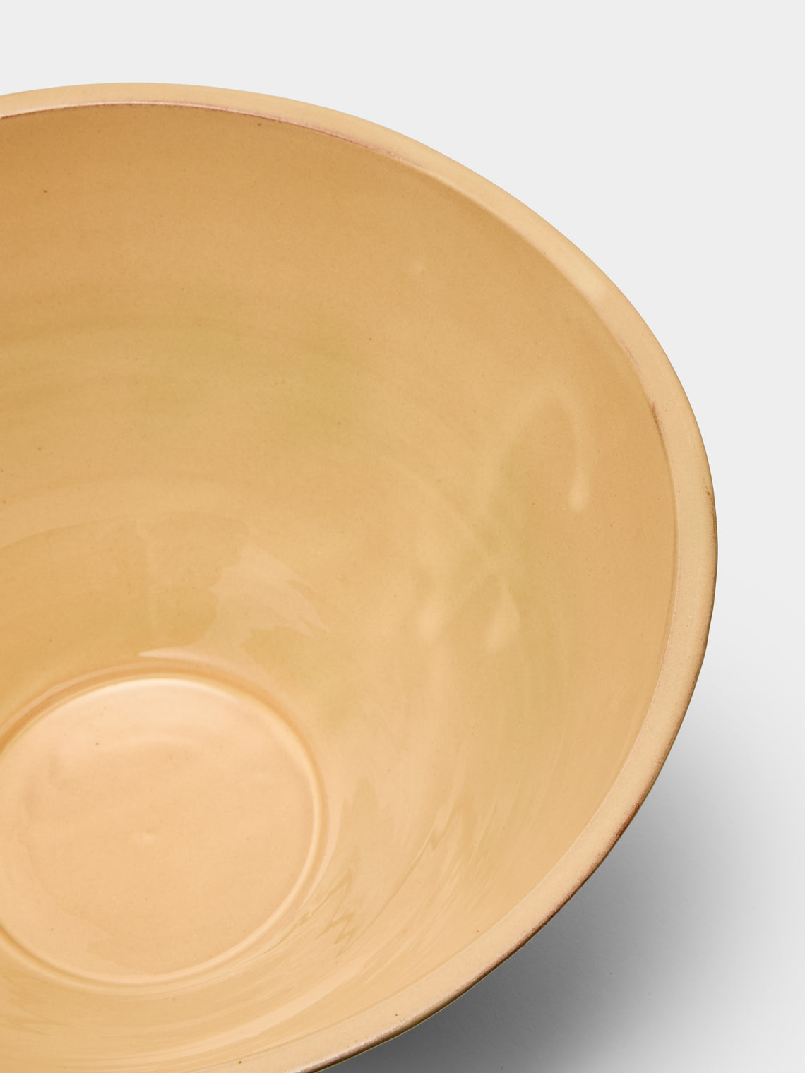 Poterie d’Évires - Flowers Hand-Painted Ceramic Large Salad Bowl - Dark brown - ABASK