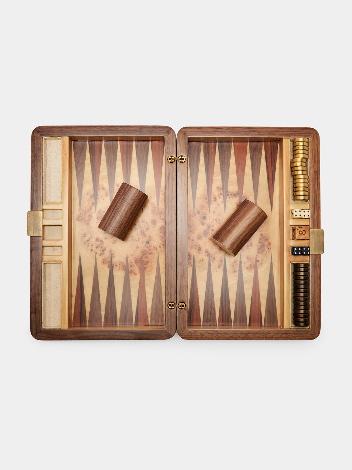 Faux Shagreen Travel Backgammon Set