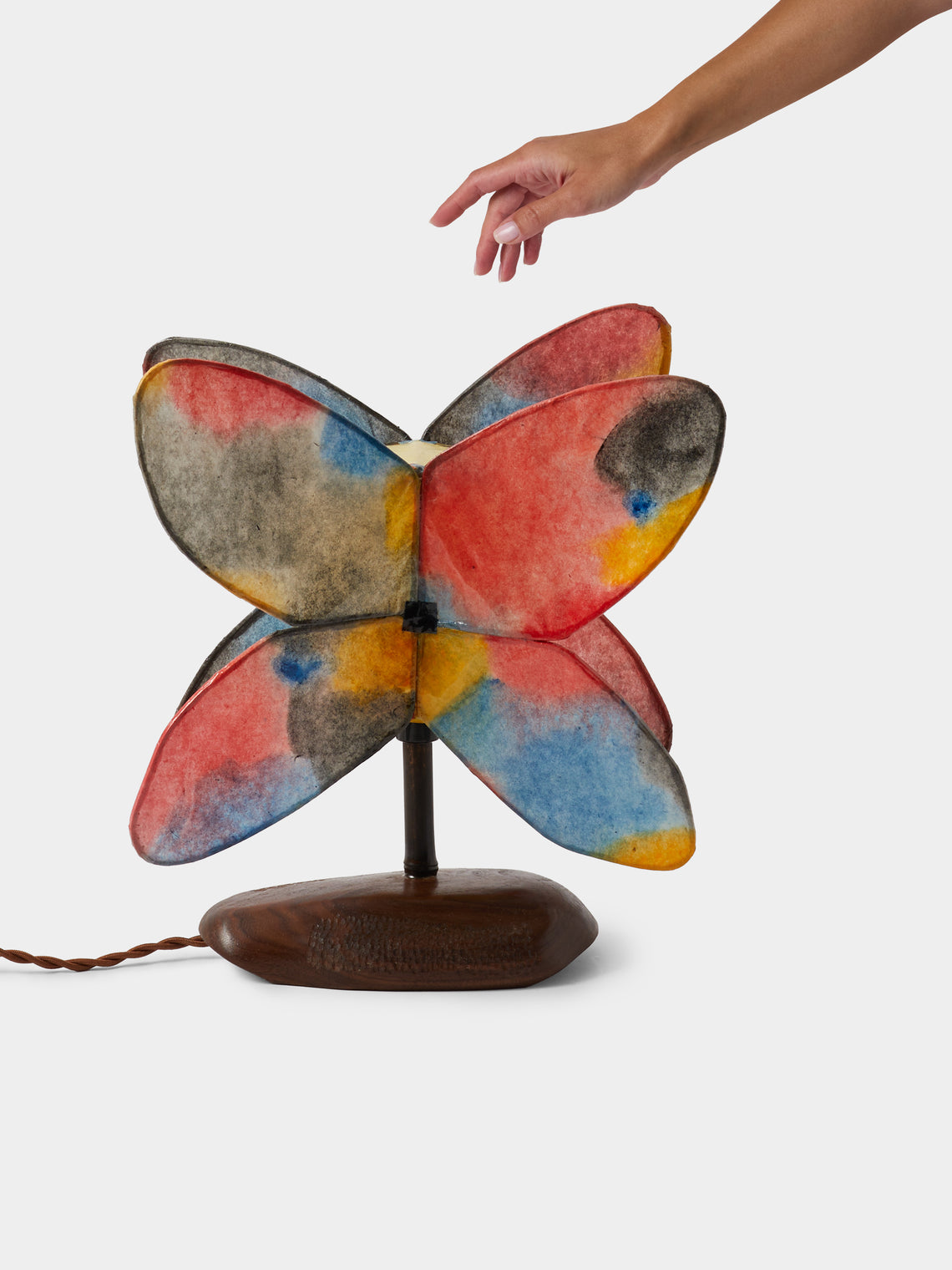 Yuxuan Huang - Firework Hand-Painted Kozo Paper and Wood Table Lamp - Multiple - ABASK