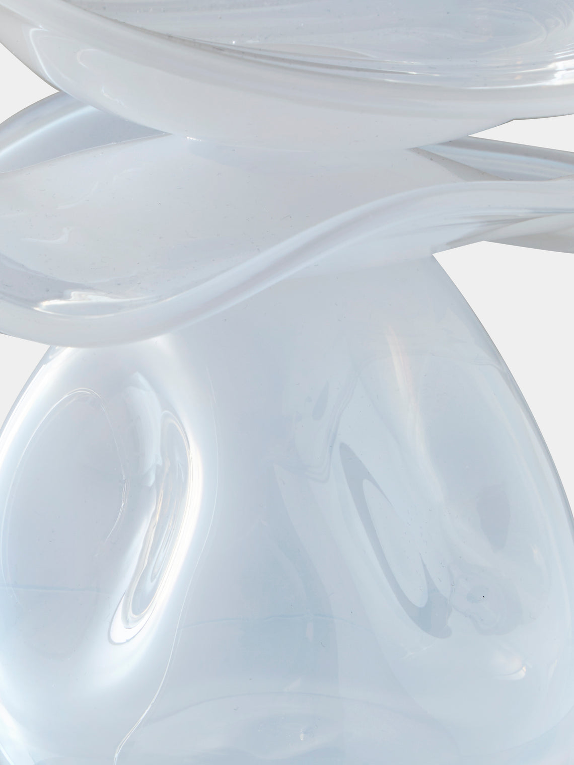 Oog Objects - 1 Hand-Blown Glass Vase (9in/23.5cm) - White - ABASK