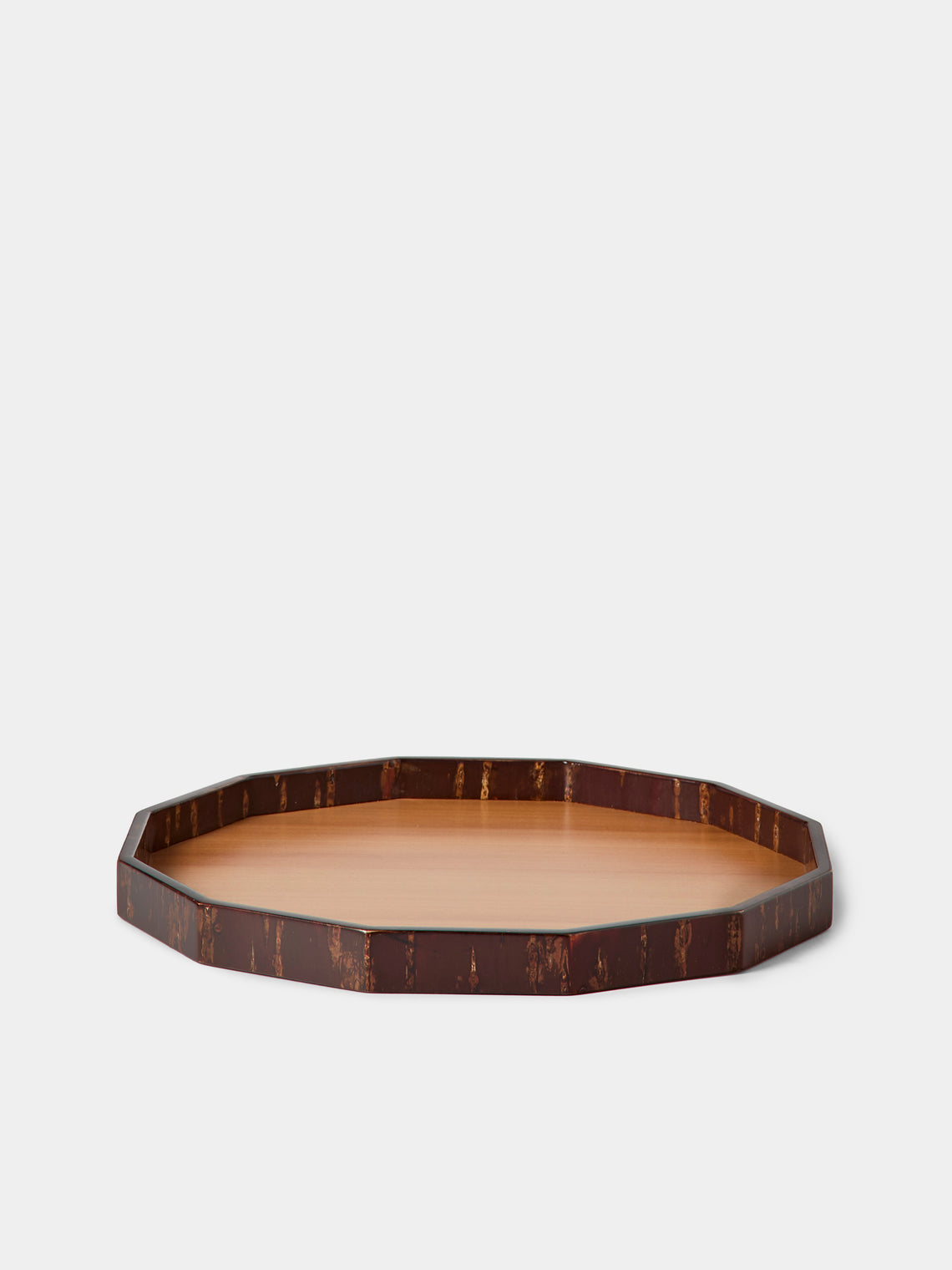 Denshiro - Cherry Bark 12-Sided Tray (10.5in/26.5cm) - Brown - ABASK - 