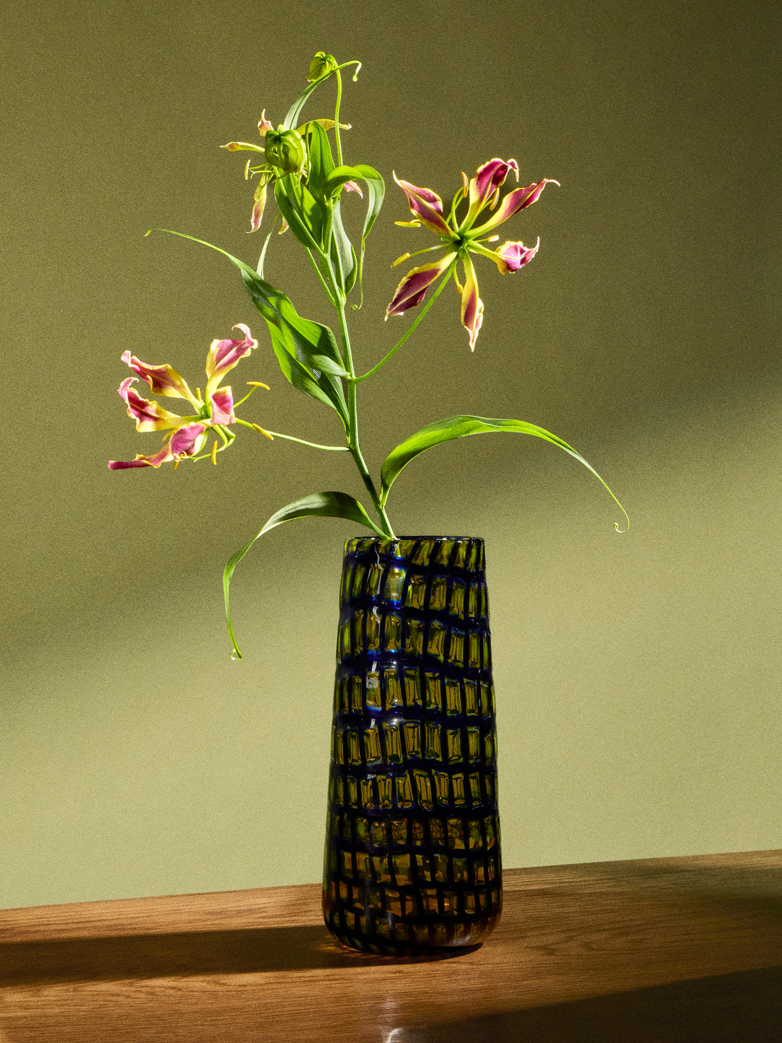 Venini - 1940 Carlo Scarpa Romane Murrine Murano Glass Vase (10in/26cm) - Yellow - ABASK