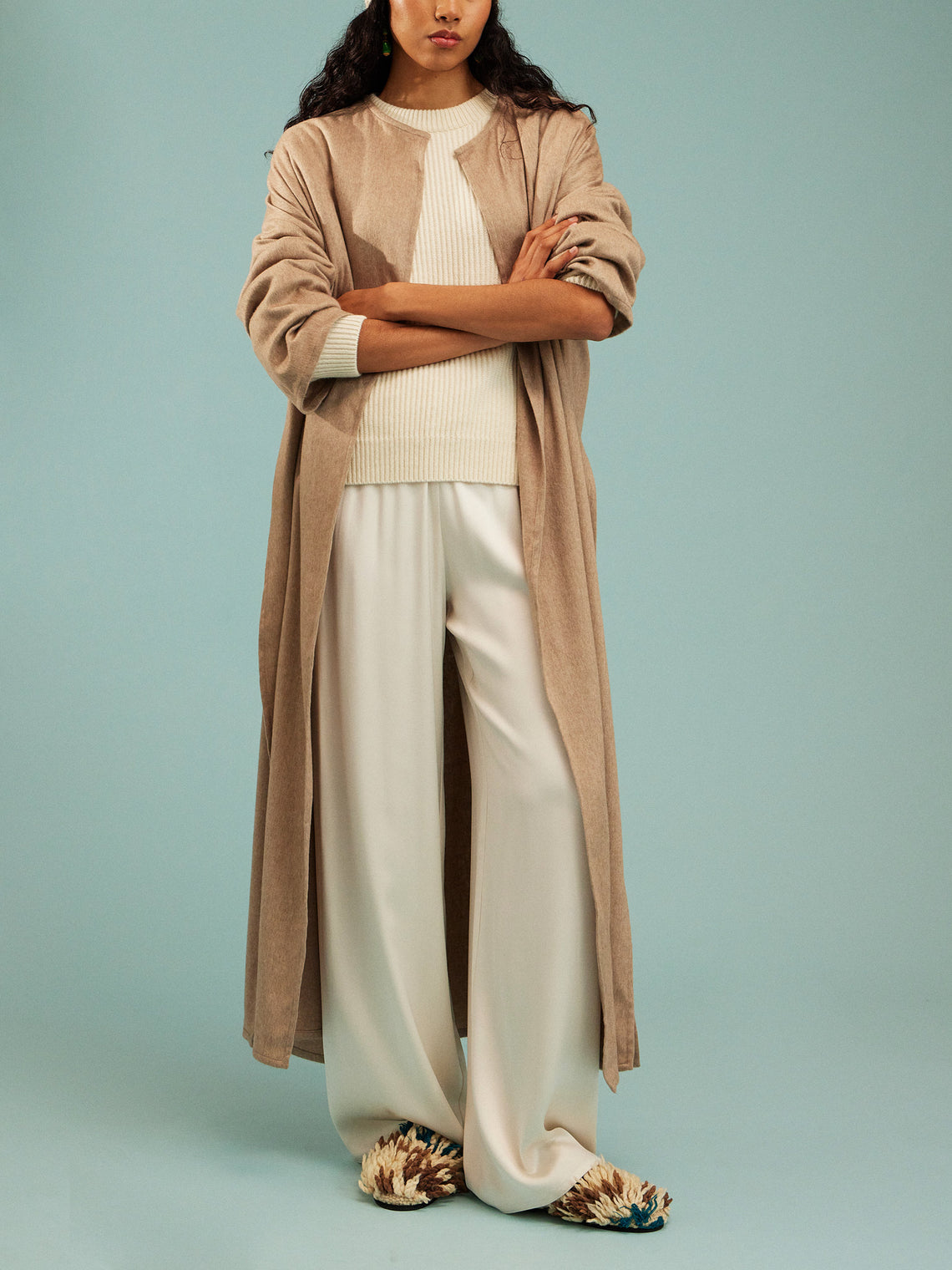 Dusan - Cashmere Crew-Neck Sweater | One Size - Ivory - ABASK