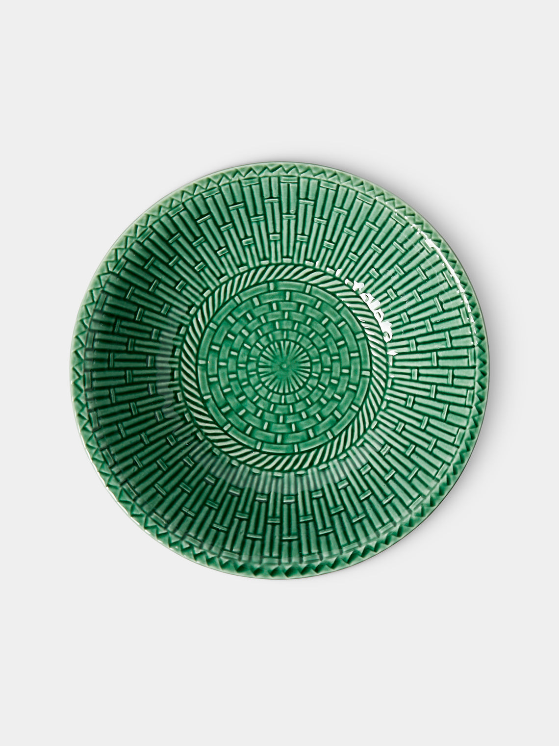 Verdolini - Palizzata Hand-Painted Ceramic Serving / Salad Bowl - Green - ABASK