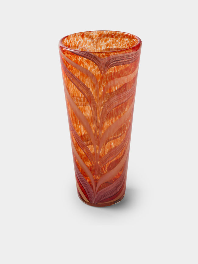 Antique and Vintage - 1960s Seguso Murano Glass Vase (12.5in/31.5cm) - Orange - ABASK - 