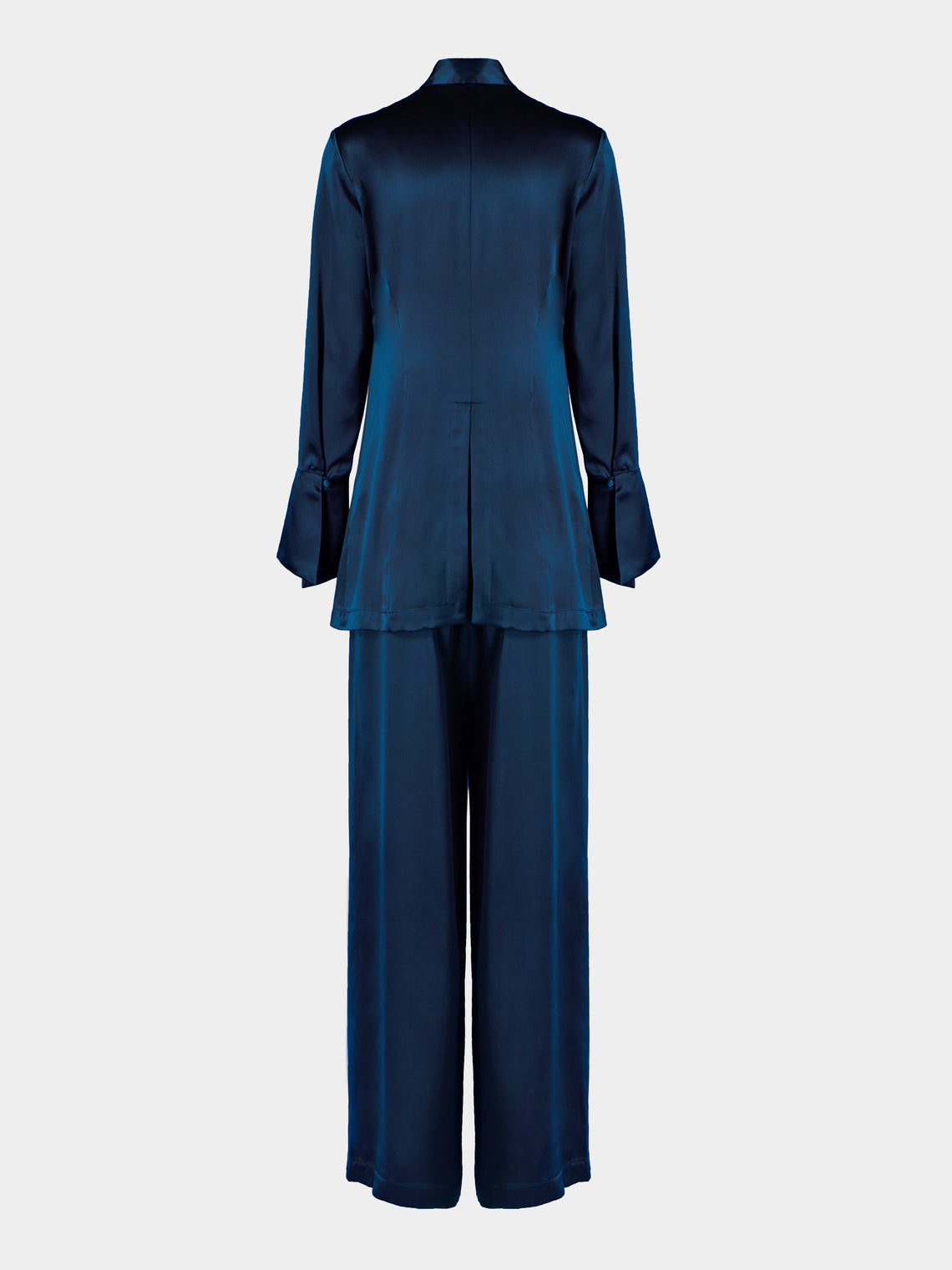 Loretta Caponi - Azalea Silk Pajama Set - Navy - ABASK