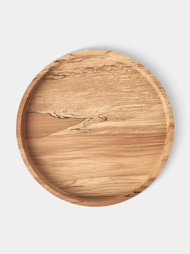 Bird & Branch - Spalted Beech Wood Service Tray (17.5in/44cm) - Natural - ABASK - 