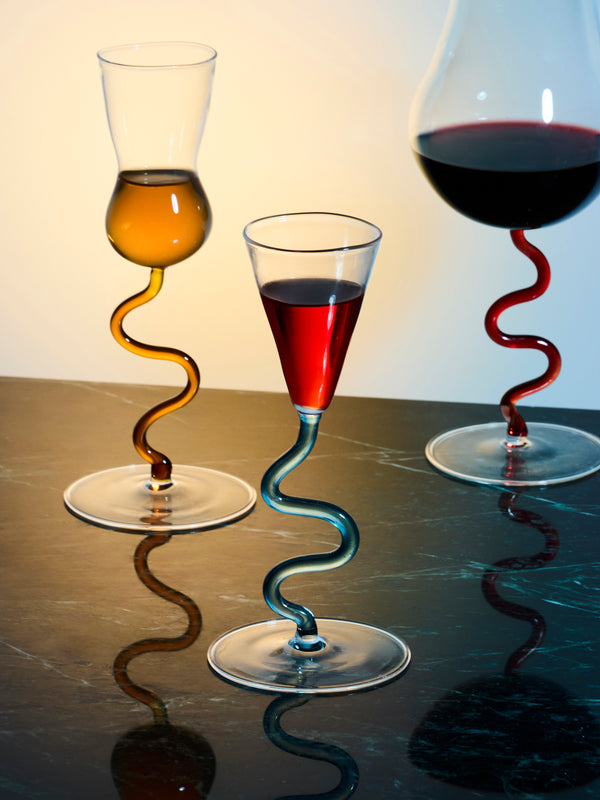 River Valadez - Hand-Blown Aperitivo Glasses (Set of 2) - Clear - ABASK