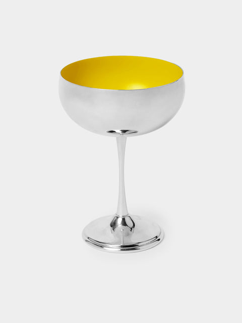 Jarosinski & Vaugoin - Silver-Plated and Burnt Lacquer Champagne Coupe - Silver - ABASK - 