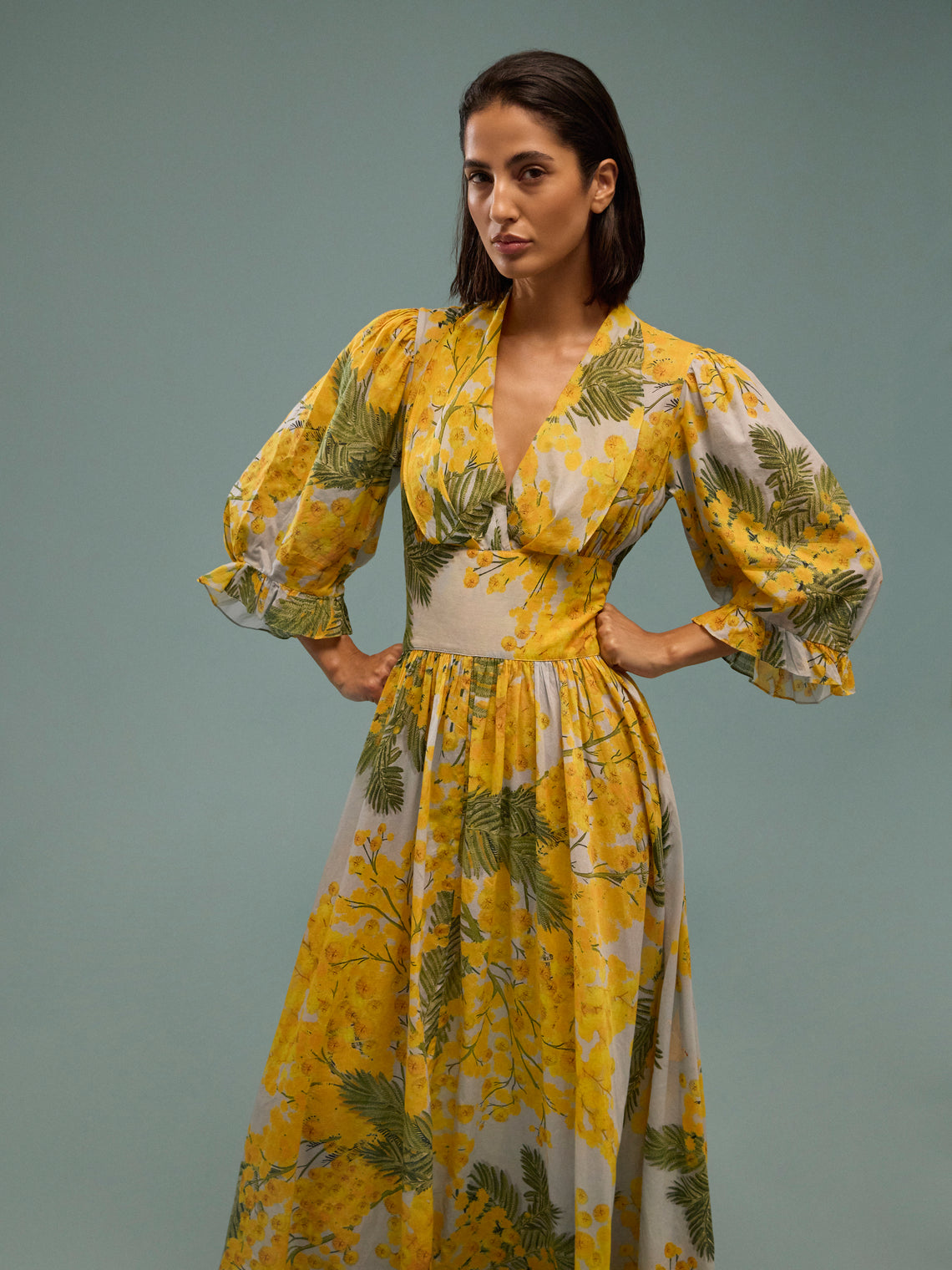 Thierry Colson - The Zorah Cotton Long Dress - Yellow - ABASK