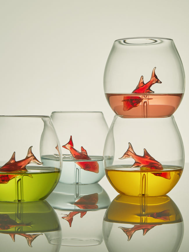 Casarialto - Goldfish Hand-Blown Murano Glass Tumblers (Set of 4) -  - ABASK