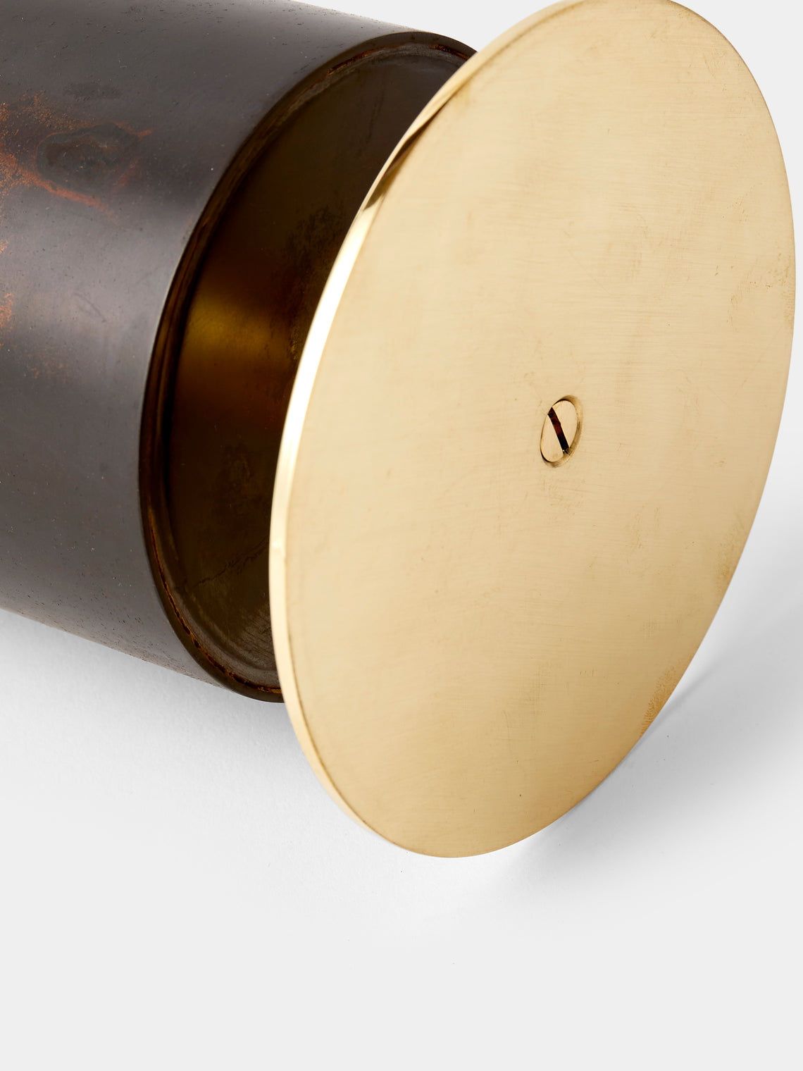 Carl Auböck - Brass and Cast Iron Vase on Pedestal (9.5in/24cm) - Black - ABASK