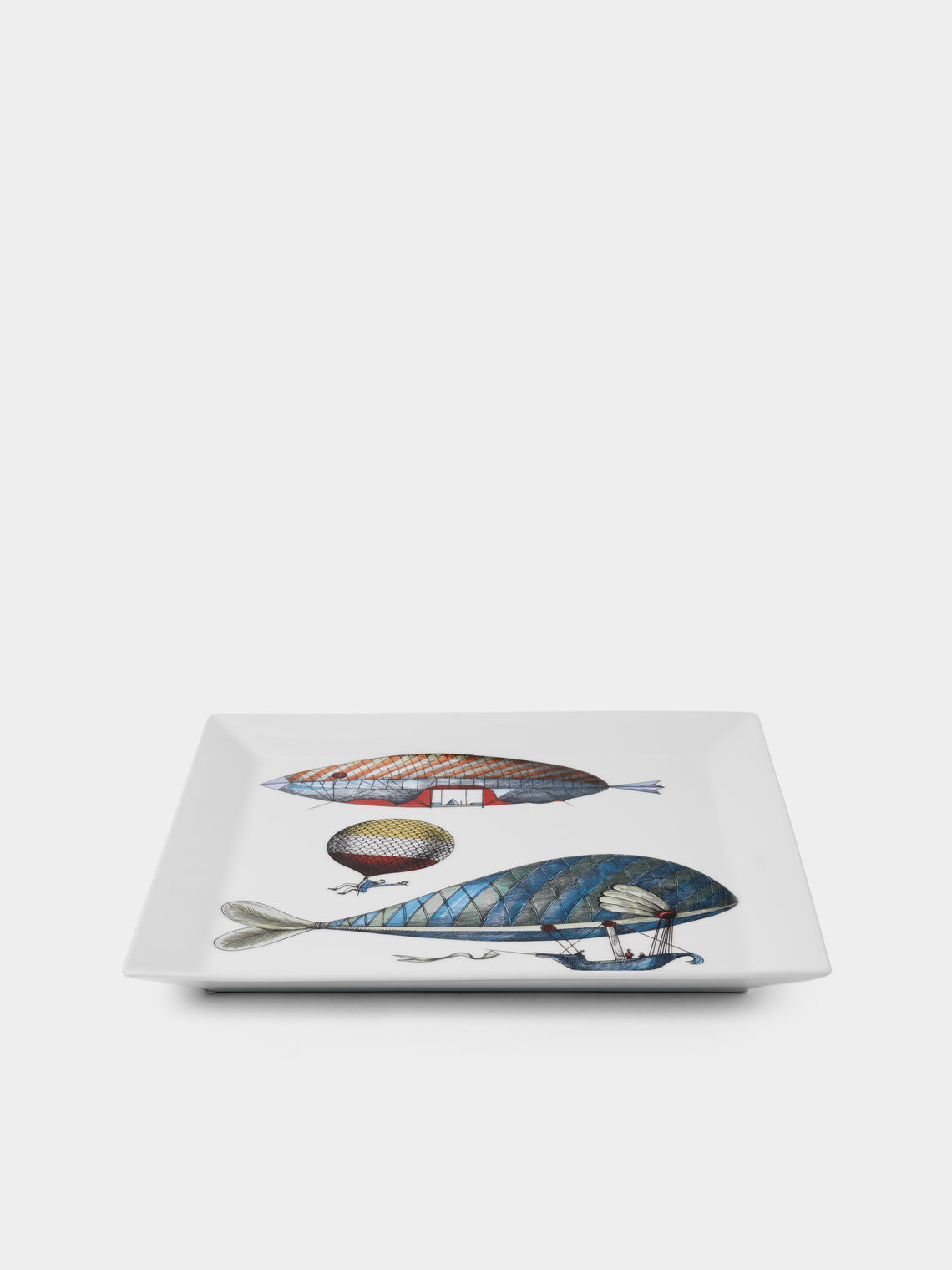 Fornasetti - Palloni No. 4 Porcelain Square Tray (16in/41cm) - Multiple - ABASK