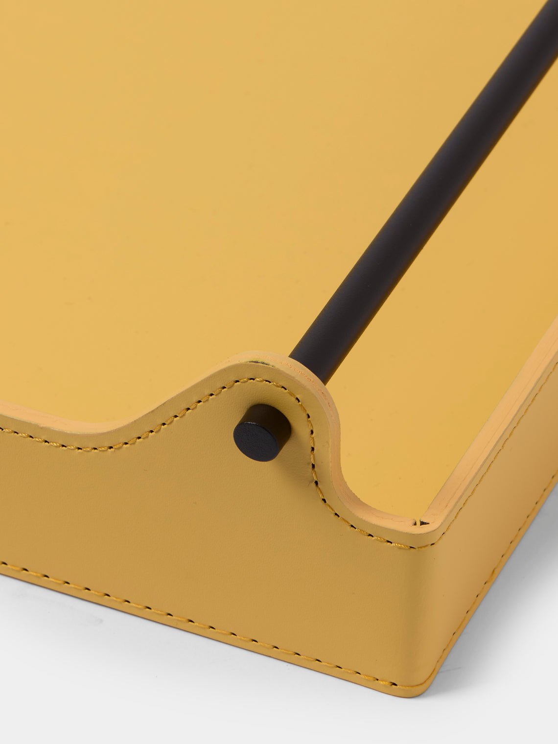RUDI - Circuit Leather Tray (24in/60.5cm) - Yellow - ABASK