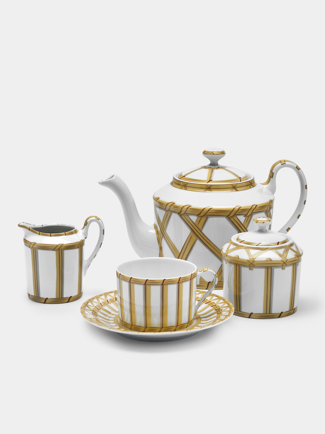 Pinto - Vannerie Cottage Porcelain Teapot - White - ABASK