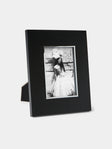Pinetti - Leather and Silver-Plated Photo Frame (5x7") - Black - ABASK - 