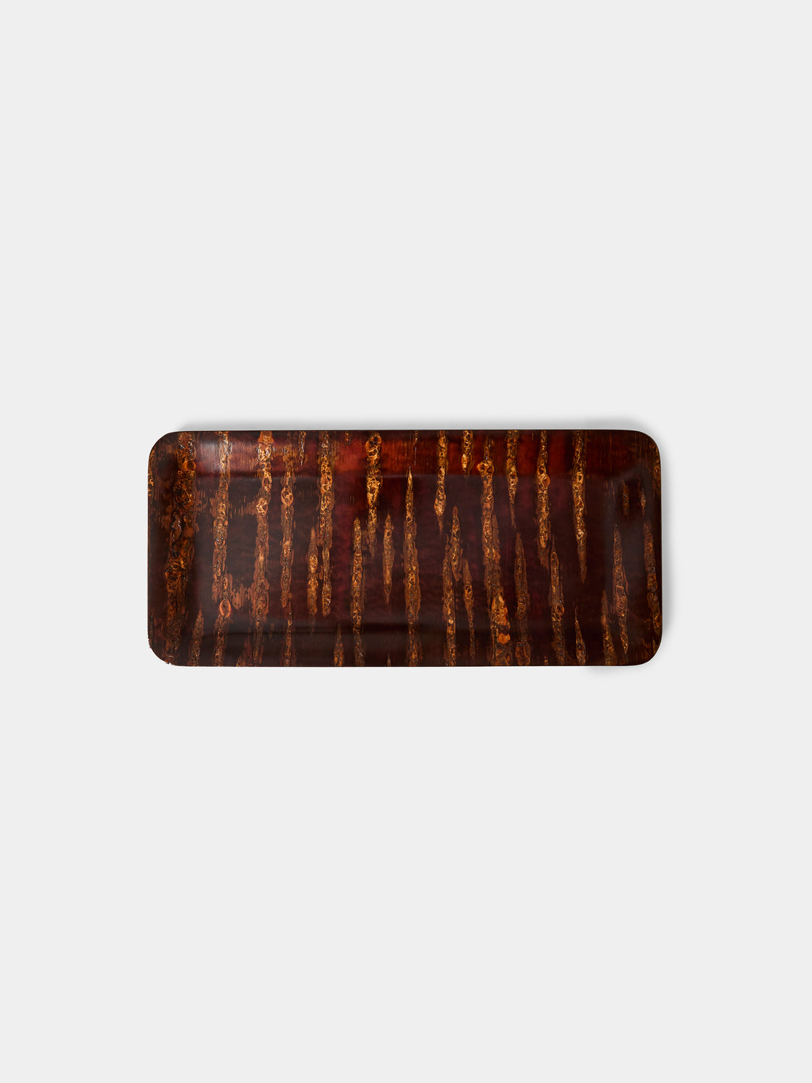 Denshiro - Polished Cherry Bark Tray (12in/30cm) - Brown - ABASK