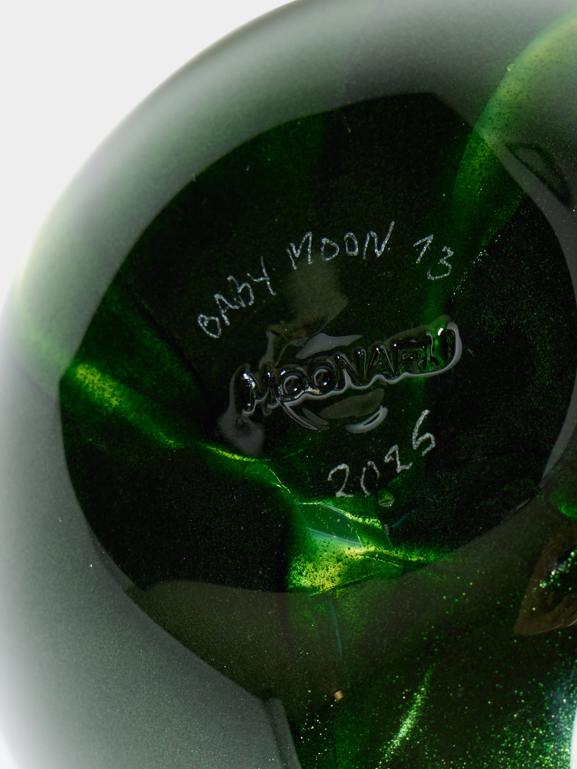 Moonarij - Babymoon Hand-Blown Glass Vase (4.5in/12cm) - Green - ABASK