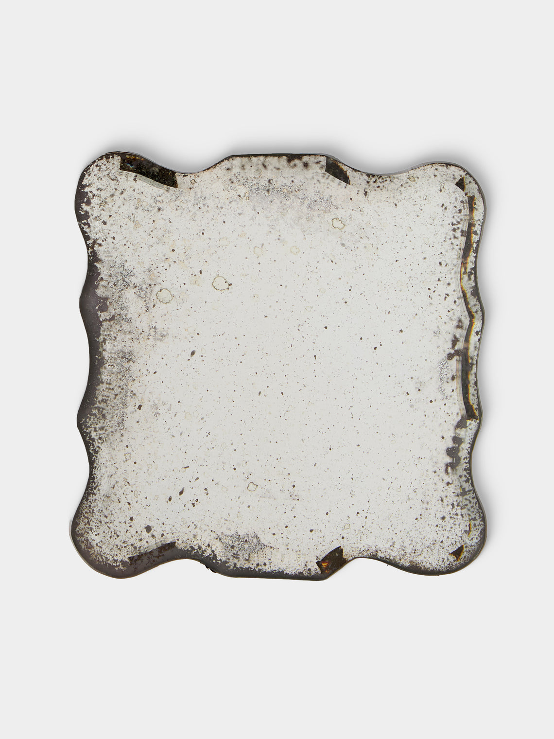 Borgo delle Tovaglie - Firenze Mirrored Glass Coasters (Set of 6) - Silver - ABASK