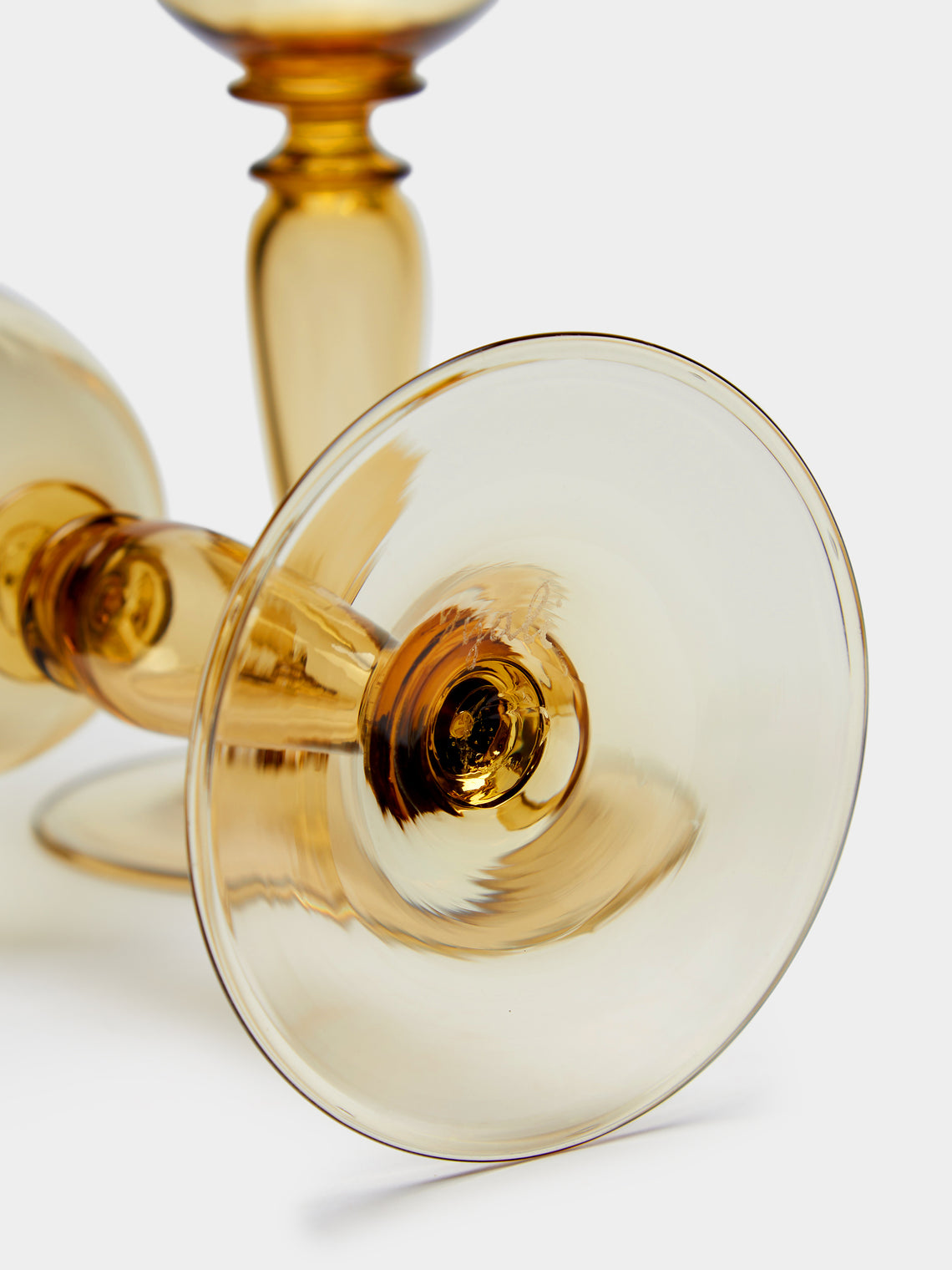 Yali Glass - Roma Hand-Blown Murano Red Wine Glasses (Set of 2) - Yellow - ABASK