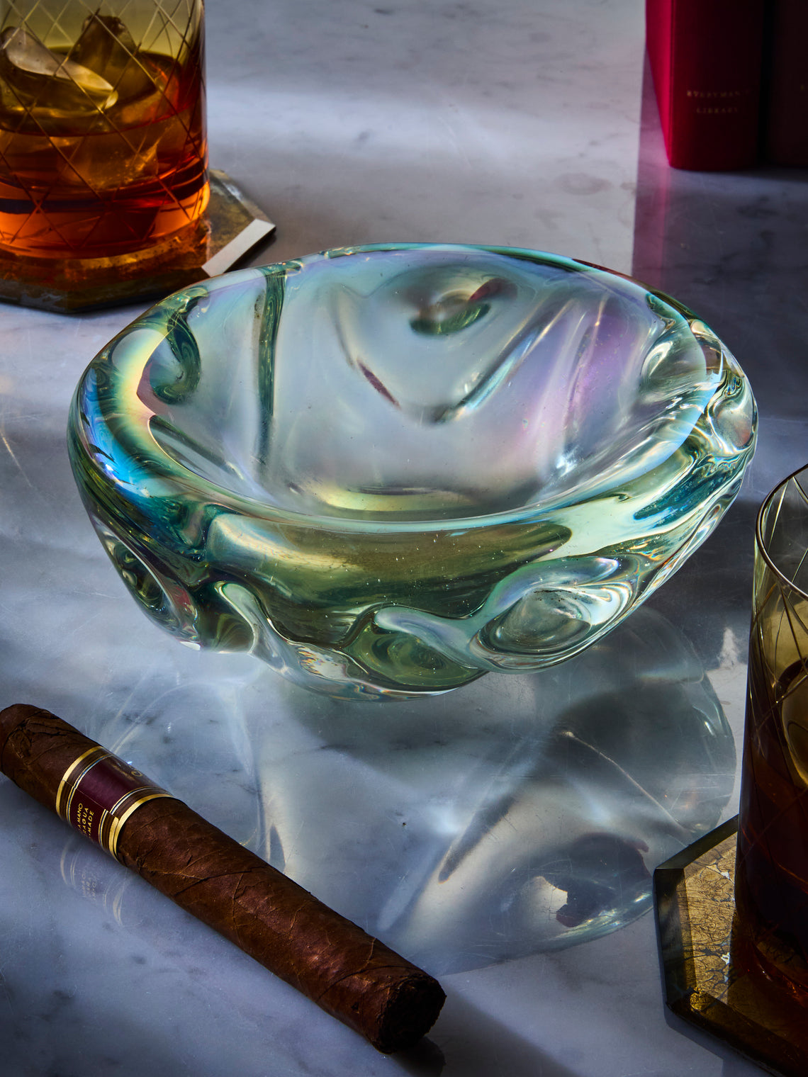 Antique and Vintage - 1940s Seguso Murano Glass Ashtray - Clear - ABASK