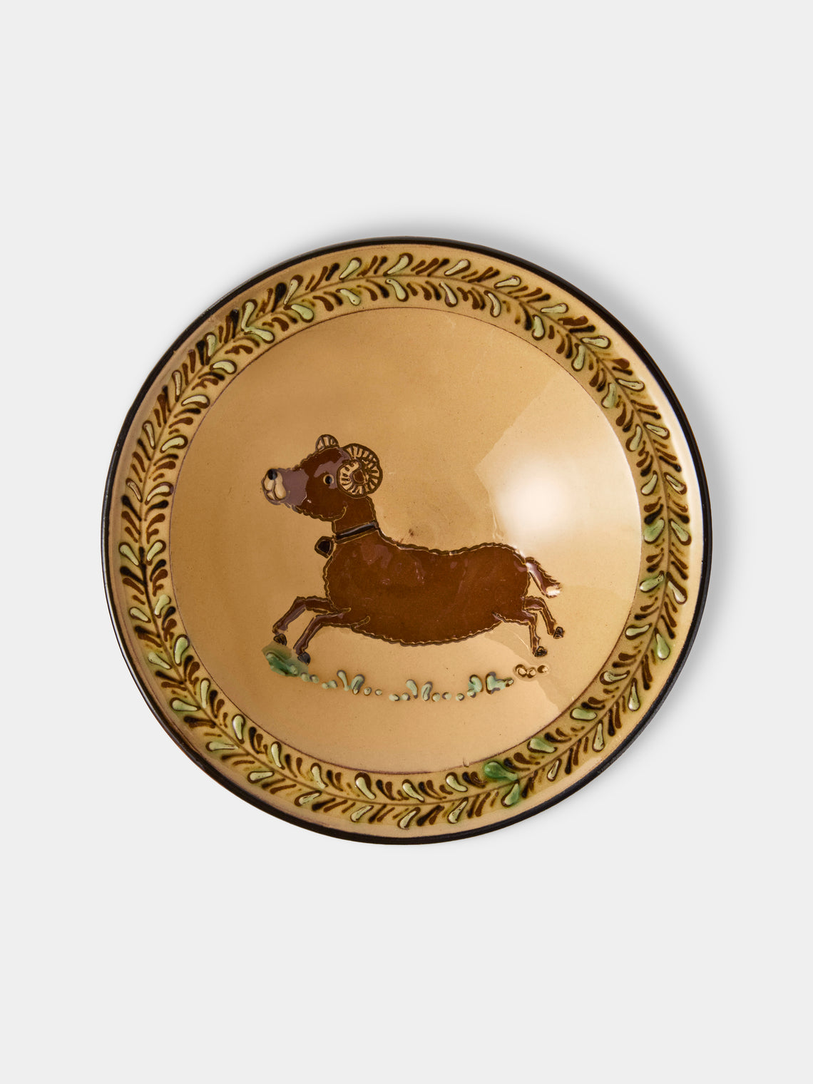 Poterie d’Évires - Animals Hand-Painted Ceramic Breakfast Bowls (Set of 4) - Cream - ABASK